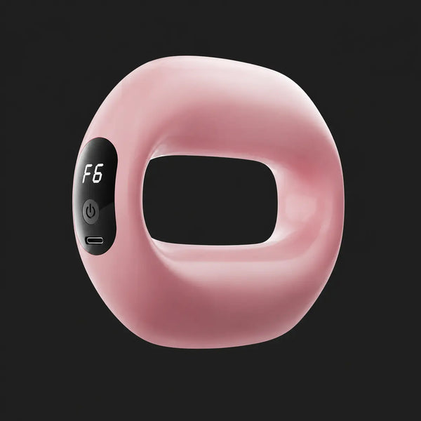 Portable Fascia Ring Muscle Massager – 9 Vibration Modes | USB Rechargeable | Deep Tissue Body Massage Device (Pink & White) Auto Body Fit