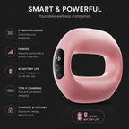Portable Fascia Ring Muscle Massager – 9 Vibration Modes | USB Rechargeable | Deep Tissue Body Massage Device (Pink & White) Auto Body Fit