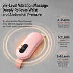 Premium & Portable Smart Menstrual Heating Belt with 6-Level Heat & Vibration Massage – Rechargeable Pink Waist Warmer Auto Body Fit