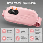 Premium & Portable Smart Menstrual Heating Belt with 6-Level Heat & Vibration Massage – Rechargeable Pink Waist Warmer Auto Body Fit