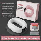 Portable Fascia Ring Muscle Massager – 9 Vibration Modes | USB Rechargeable | Deep Tissue Body Massage Device (Pink & White) Auto Body Fit