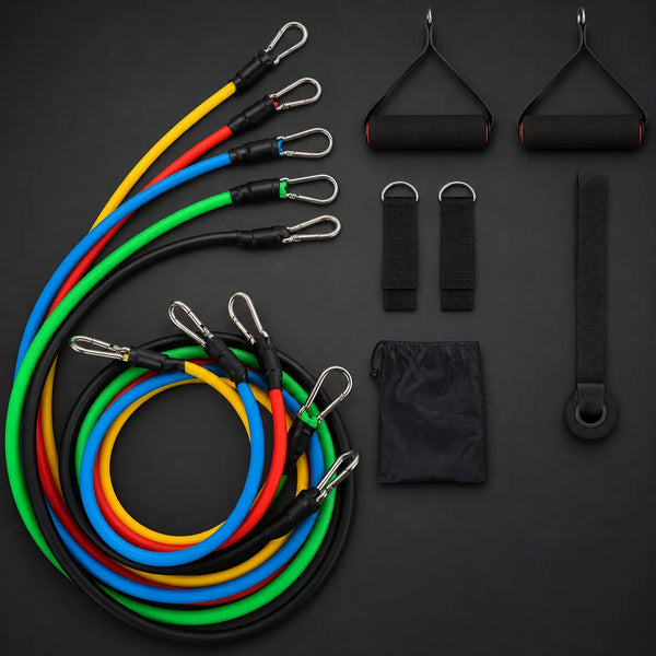 Premium Resistance Bands Exercise Set – 11 Piece Fitness Training Kit for Men & Women Auto Body Fit