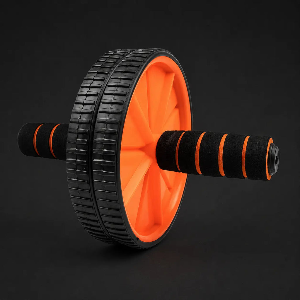 Premium Dual-Wheel Ab Roller – Core Strength & Full Body Workout Exercise Wheel with Non-Slip Foam Handles Auto Body Fit