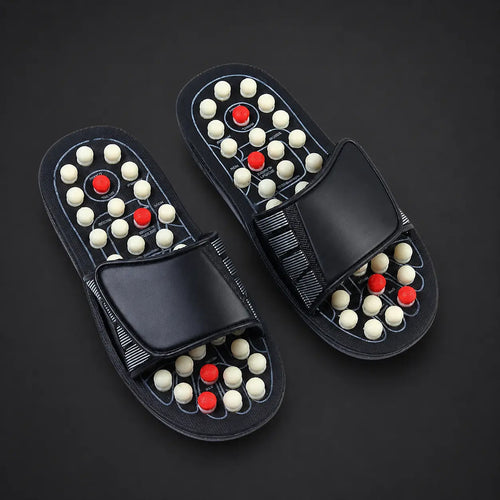 Premium & Adjustable Acupressure Reflexology Massage Slippers | Foot Therapy Sandals for Pain Relief & Relaxation Auto Body Fit