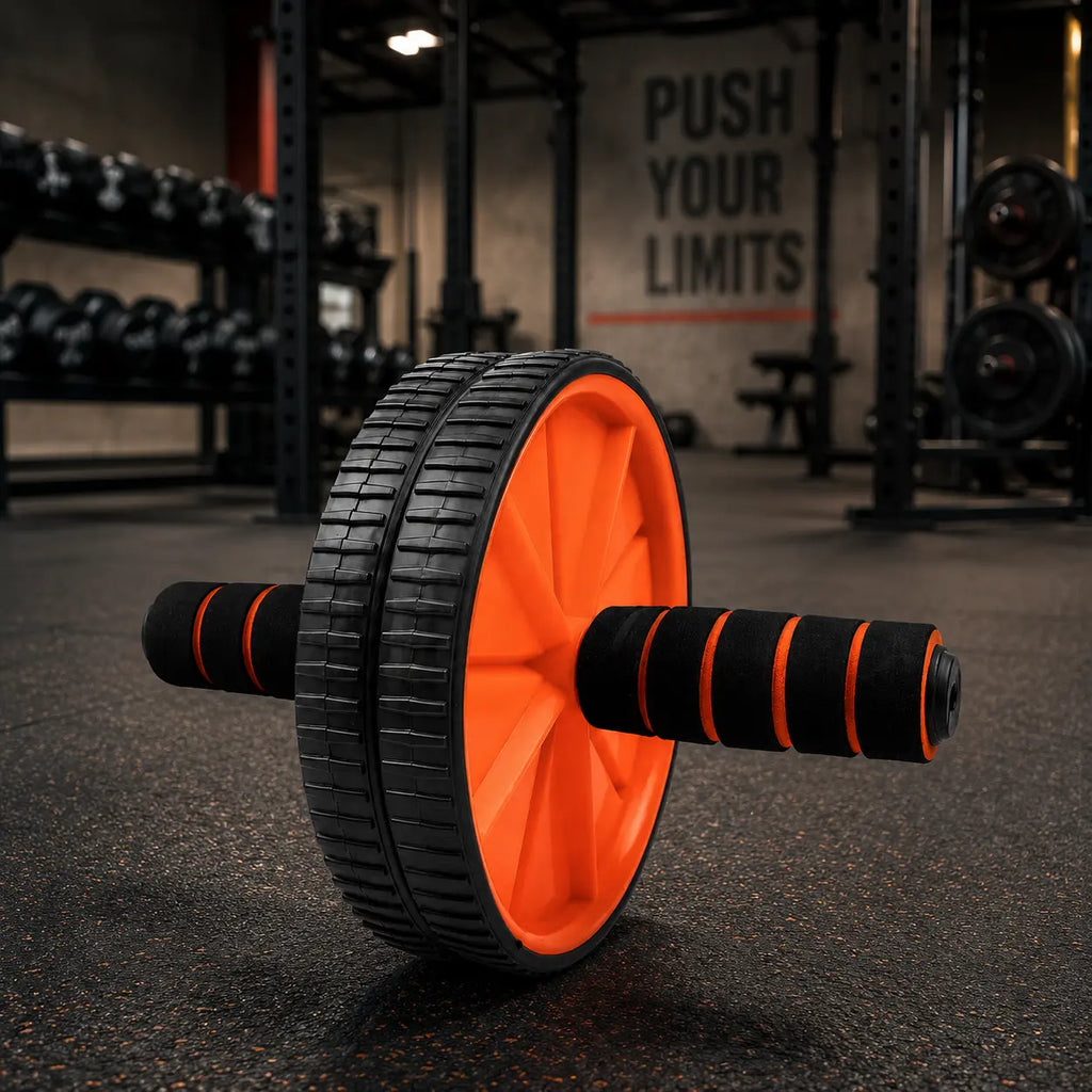 Premium Dual-Wheel Ab Roller – Core Strength & Full Body Workout Exercise Wheel with Non-Slip Foam Handles Auto Body Fit