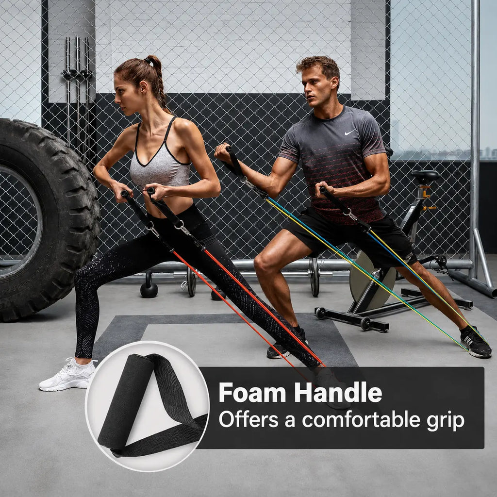 Premium Resistance Bands Exercise Set – 11 Piece Fitness Training Kit for Men & Women Auto Body Fit