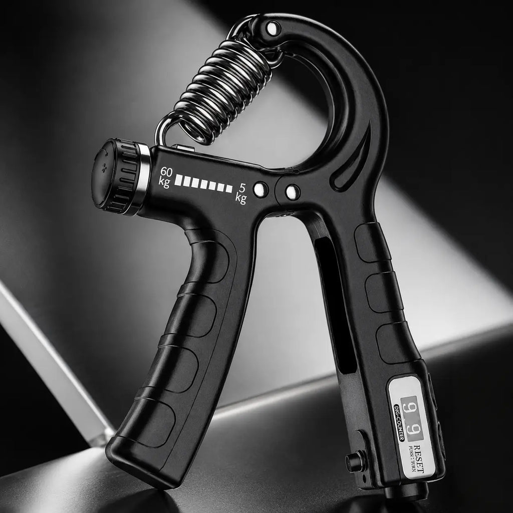Premium & Adjustable Hand Grip Exerciser 5-60KG with Digital Counter Auto Body Fit
